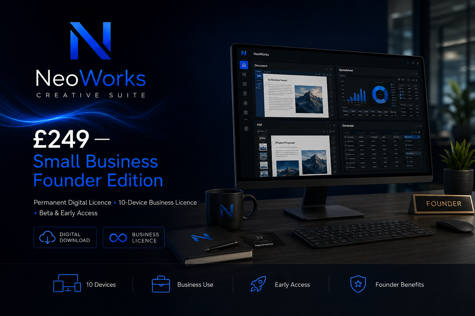 Small Business Founder Edition — £249 NeoWorks campaign artwork