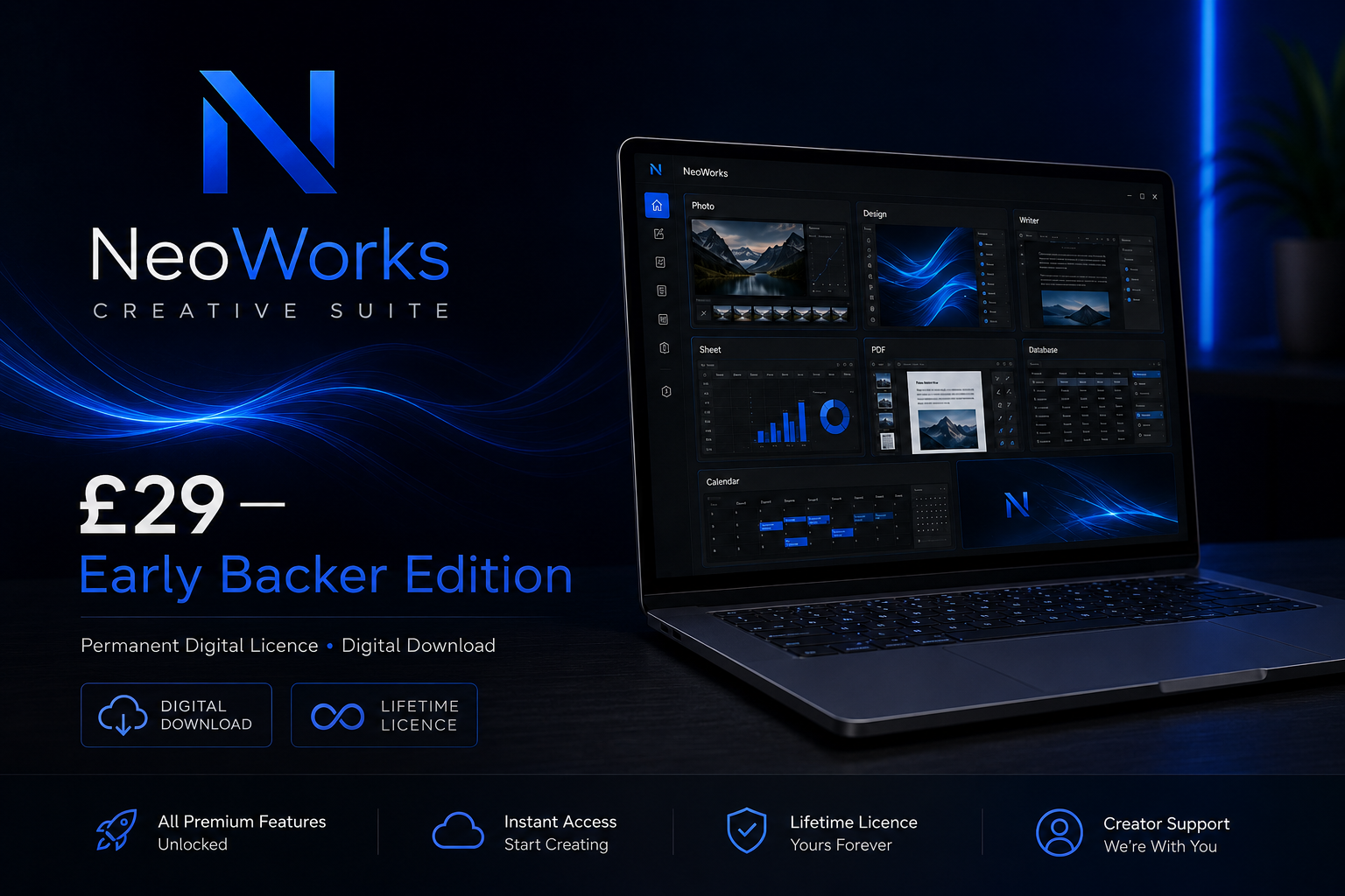 Early Backer Edition — £29 NeoWorks campaign artwork