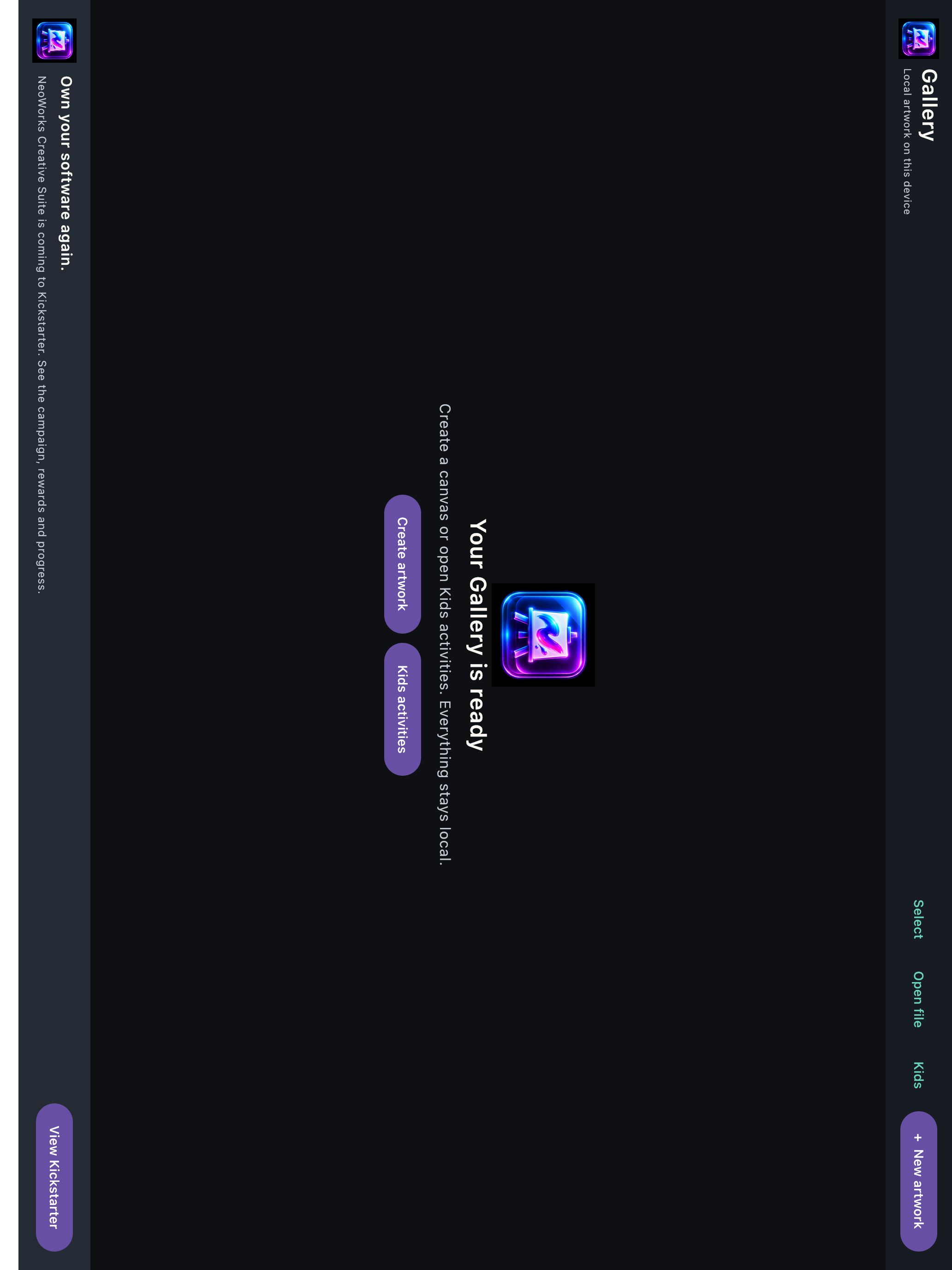 NeoCanvas Gallery on iPad