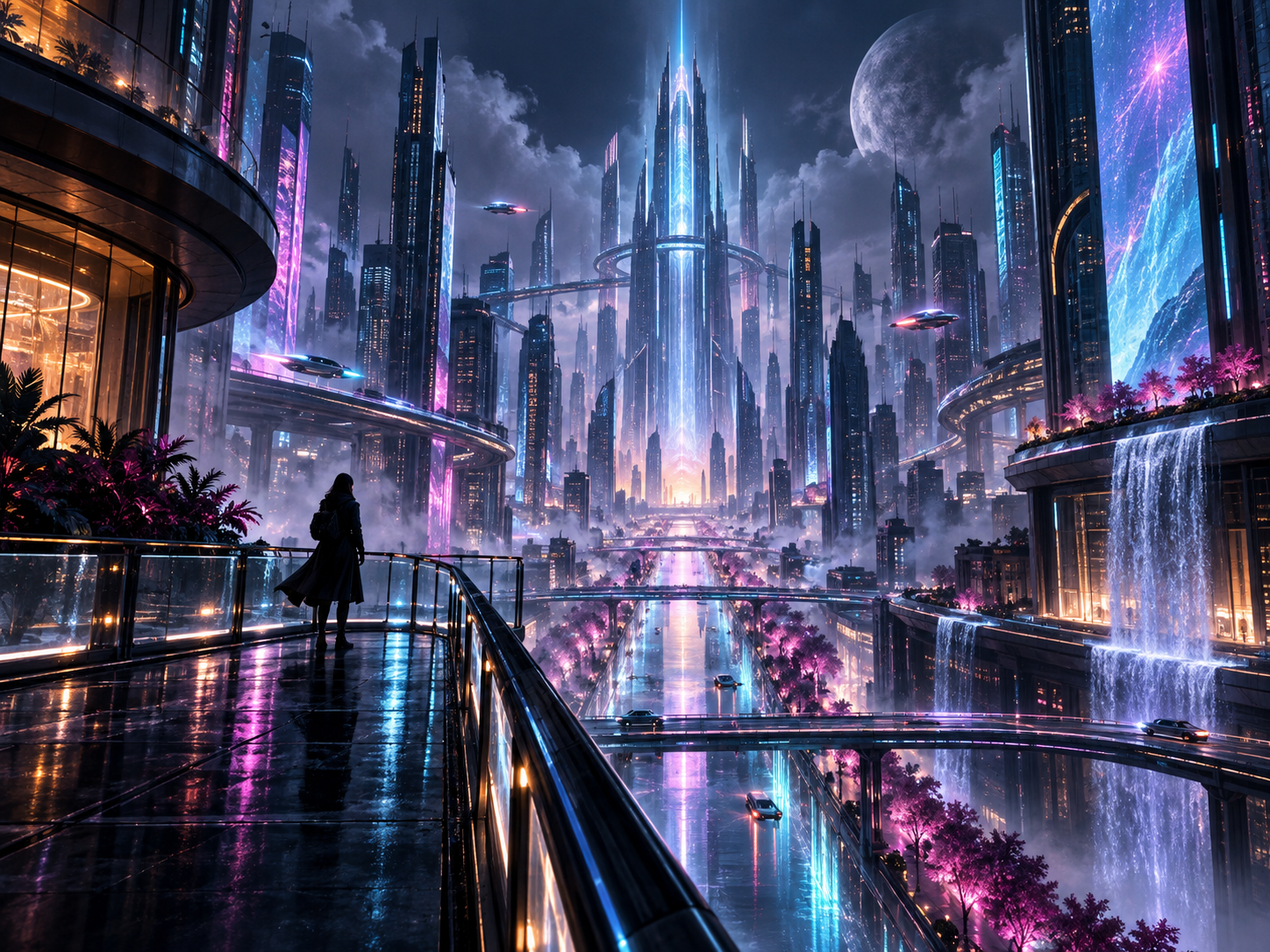 Neon Metropolis artwork inside the NeoCanvas canvas